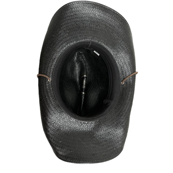 Stetson Cowboy Hat Dark Brown Braided Leather Hat Band Chin Strap #B07 - Picture 8 of 11